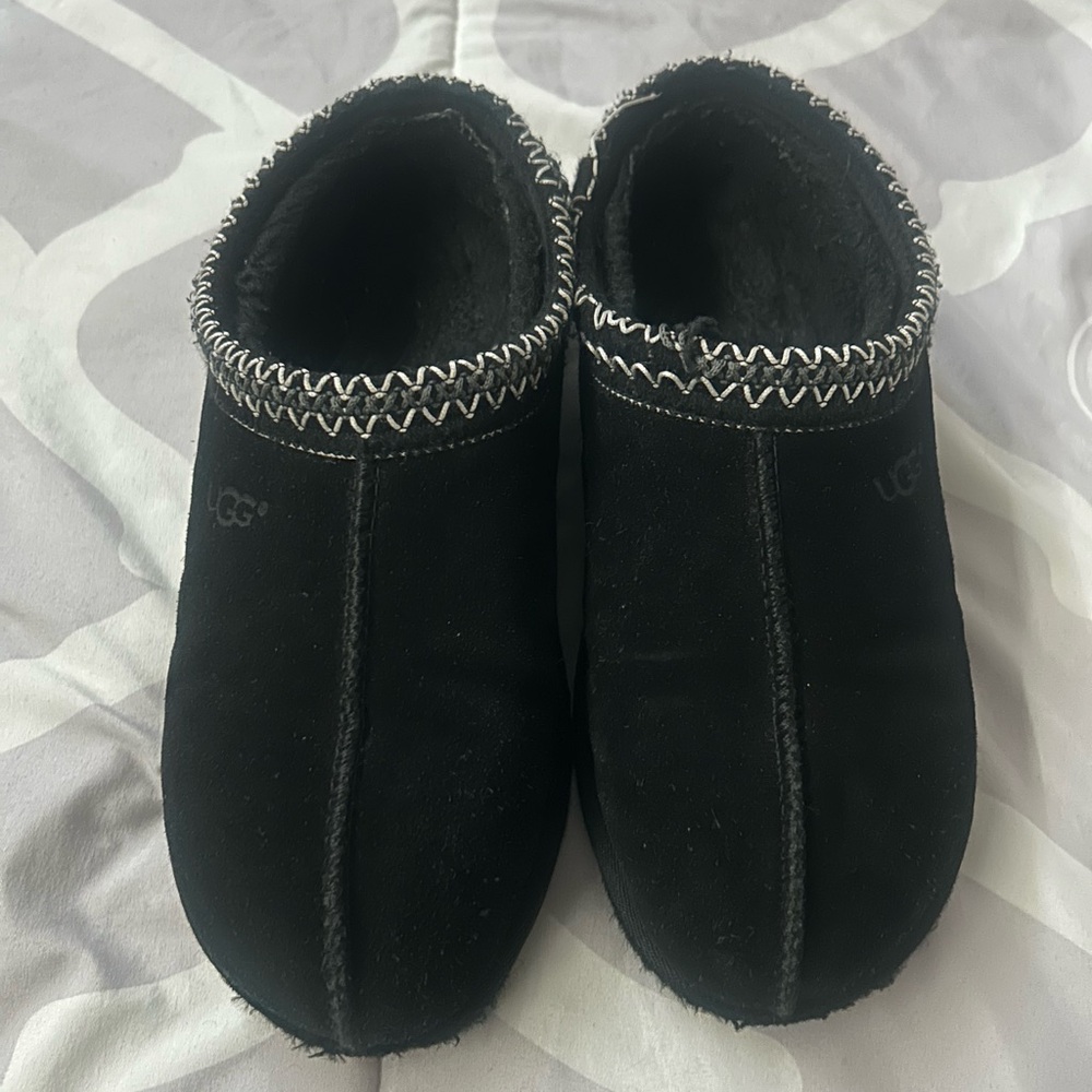 UGG Black Suede Slippers